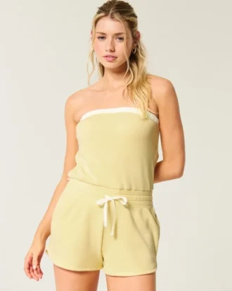 Gilly Hicks Bequemer trägerloser Waffel-Onesie