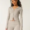 Gilly Hicks Gemütlicher Sweater-Strick-Hoodie mit Reißverschluss
