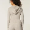 Gilly Hicks Gemütlicher Sweater-Strick-Hoodie mit Reißverschluss