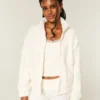 Gilly Hicks Sherpa-Sweatshirt mit Reißverschluss