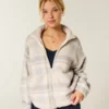 Gilly Hicks Sherpa-Sweatshirt mit Reißverschluss
