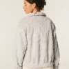 Gilly Hicks Sherpa-Sweatshirt mit Reißverschluss