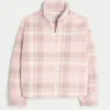 Gilly Hicks Sherpa-Sweatshirt mit Reißverschluss