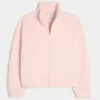 Gilly Hicks Sherpa-Sweatshirt mit Reißverschluss