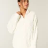 Gilly Hicks Sherpa-Sweatshirt mit Viertelreißverschluss