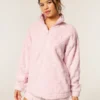 Gilly Hicks Sherpa-Sweatshirt mit Viertelreißverschluss