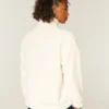 Gilly Hicks Sherpa-Sweatshirt mit Viertelreißverschluss