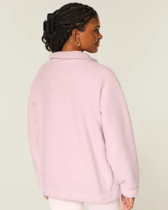 Gilly Hicks Sherpa-Sweatshirt mit Viertelreißverschluss