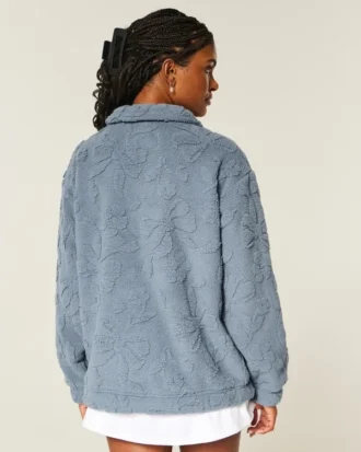 Gilly Hicks Sherpa-Sweatshirt mit Viertelreißverschluss