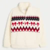 Gilly Hicks Sherpa-Sweatshirt mit Viertelreißverschluss