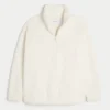 Gilly Hicks Sherpa-Sweatshirt mit Viertelreißverschluss