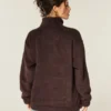 Gilly Hicks Sherpa-Sweatshirt mit Viertelreißverschluss