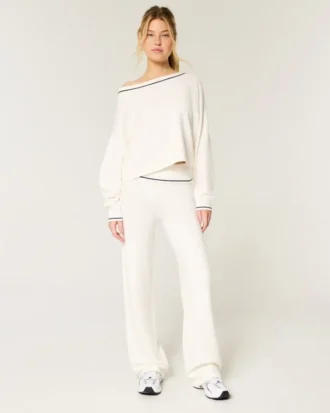 Gilly Hicks Strickhose mit umgeschlagenem Bund und geradem Bein