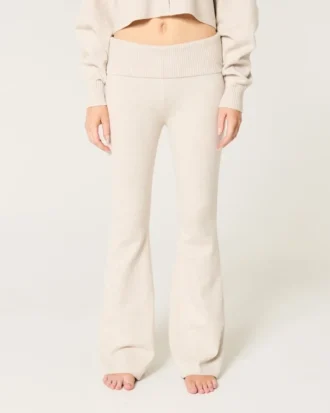 Gilly Hicks Sweater-Strickhose mit umgeschlagenem Bund und ausgestelltem Bein