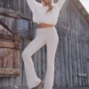 Gilly Hicks Sweater-Strickhose mit umgeschlagenem Bund und ausgestelltem Bein