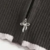 Gilly Hicks Sweatshirt mit Zip-Up-Kapuze und gewelltem Saum
