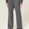Glitzerndes Logo-Grafik Wide-Leg Sweatpants