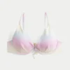 Glänzendes Bikini-Oberteil mit Bügeln