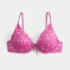 Glänzendes Bikini-Oberteil mit Bügeln