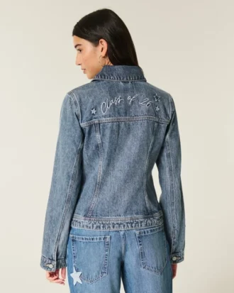Grafische Jeansjacke „Class of ’26”