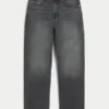 Graue Baggy-Jeans mit Herz-Grafik