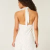 Halterkleid aus Crêpe mit offenem Rücken