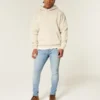Hellblaue Athletic Skinny Jeans