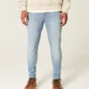 Hellblaue Athletic Skinny Jeans