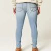 Hellblaue Athletic Skinny Jeans