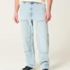 Hellblaue Baggy Carpenter Jeans