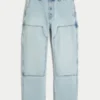Hellblaue Baggy Carpenter Jeans