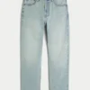 Hellblaue Downforce Racing Graphic Loose Jeans