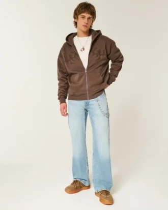Hellblaue Relaxed Bootcut Jeans