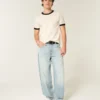 Hellblaue Skater-Baggy-Jeans
