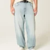 Hellblaue Skater-Baggy-Jeans