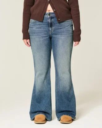 high rise dark wash flare jeans 2 2 330x413 - High-Rise Dark Wash Flare Jeans