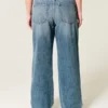 Hoch geschnittene Baggy-Jeans