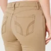 Hoch geschnittene, superenge Hose in Khaki