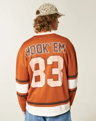 Hockey-Trikot mit Grafik der University of Texas at Austin Longhorns