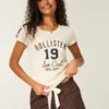 Holiday Vault Release Satin-Krawatte Flanell-Mini-Shorts