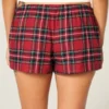Holiday Vault Release Satin-Krawatte Flanell-Mini-Shorts