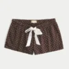 Holiday Vault Release Satin-Krawatte Flanell-Mini-Shorts