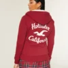 Holiday Vault Release Sherpa-gefütterter Hoodie mit Reißverschluss und Logo-Grafik