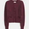 Hollister Comfy Cloud Bow Pocket Cardigan