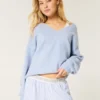 Hollister Comfy Cloud Oversized-Pullover mit V-Ausschnitt
