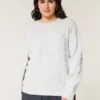 Hollister Comfy Cloud Strickpullover mit Zopfmuster