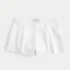 Hollister Livvy Low-Rise Shorts aus Leinenmischung 3″