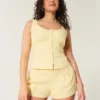 Hollister Livvy Shorts aus Leinenmischung mit niedriger Leibhöhe