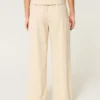 Hollister Livvy Ultra High-Rise Hose aus Leinenmischung mit weitem Bein