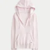 Hoodie mit V-Ausschnitt